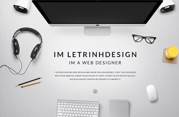 Free Onepage Portfolio Template PSD