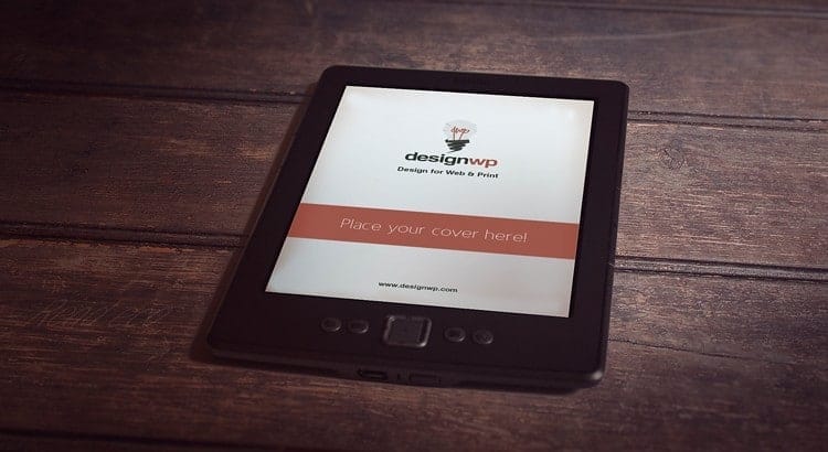 Free Photorealistic E-Book Reader Mockup PSD