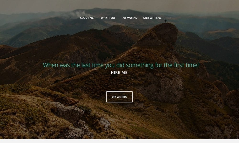 Free Portfolio Landing Page PSD