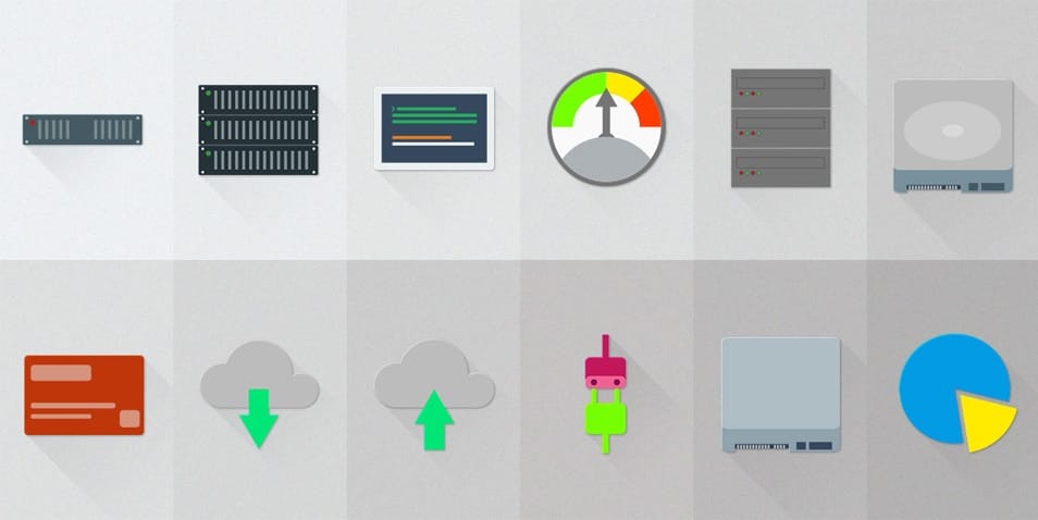 Free Set of Server – Hosting Material Design Icons