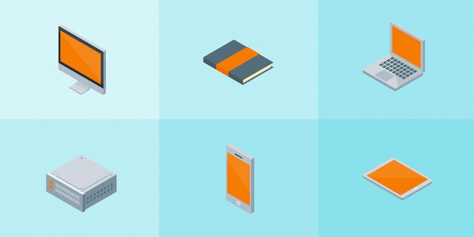 Free set of isometric material icons