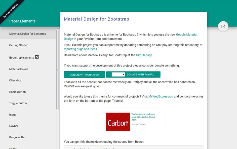 Google Material Design for Bootstrap