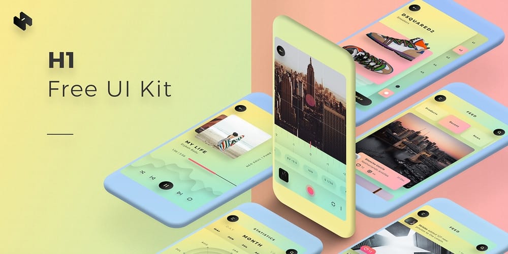 H1 Free Mobile UI Kit