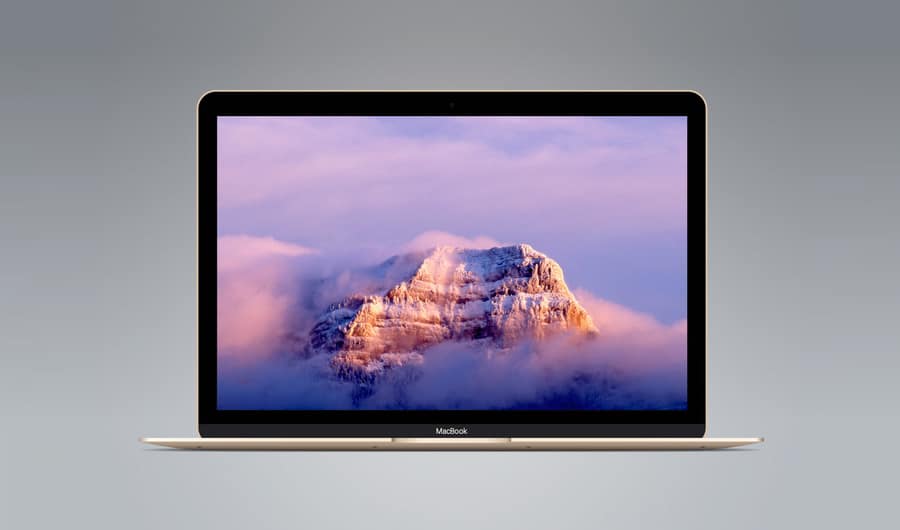 MacBook Gold Vector Mockup