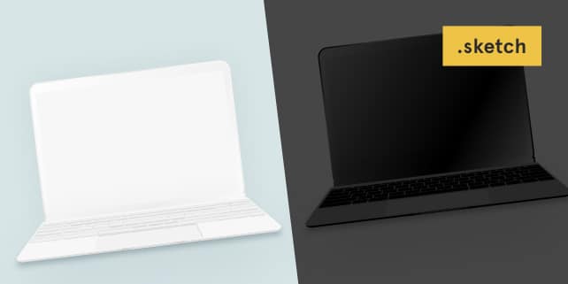 MacBook Minimalist Vector Mockup