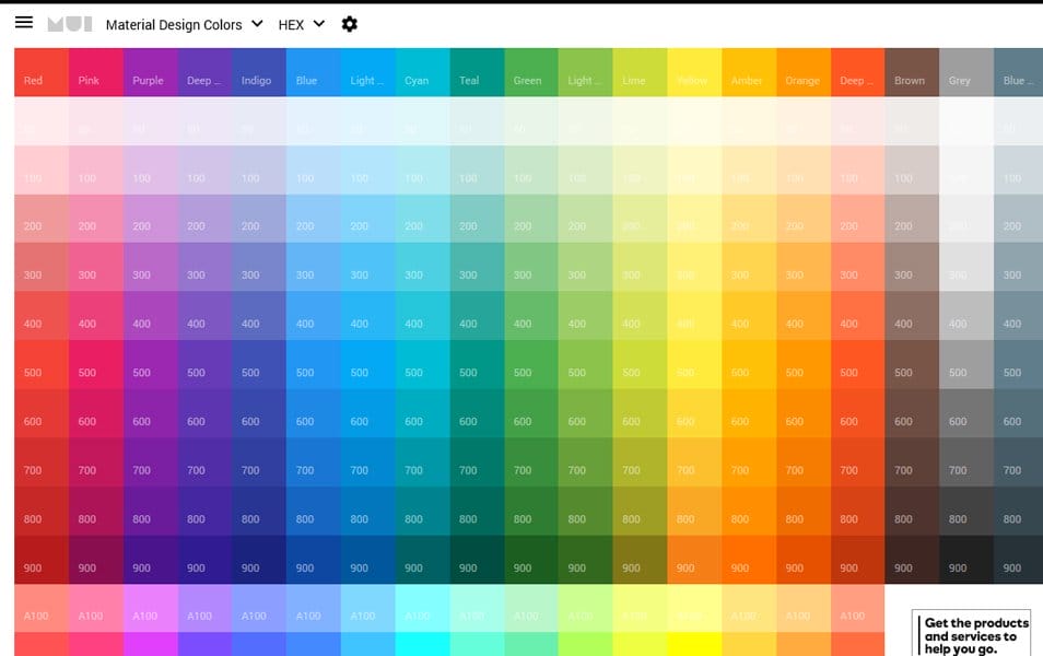 Material Design Colors