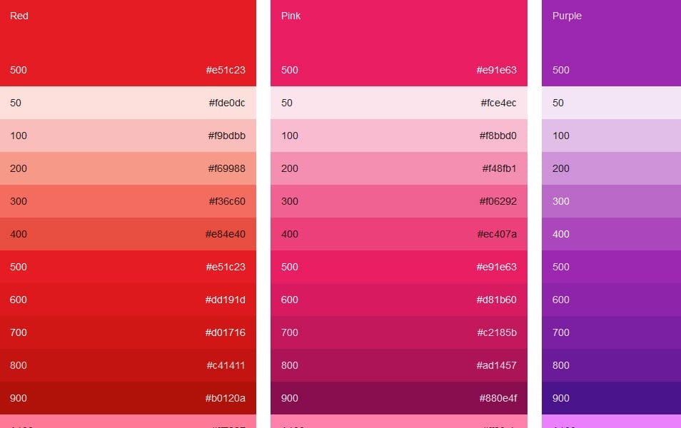 Material Design Palette