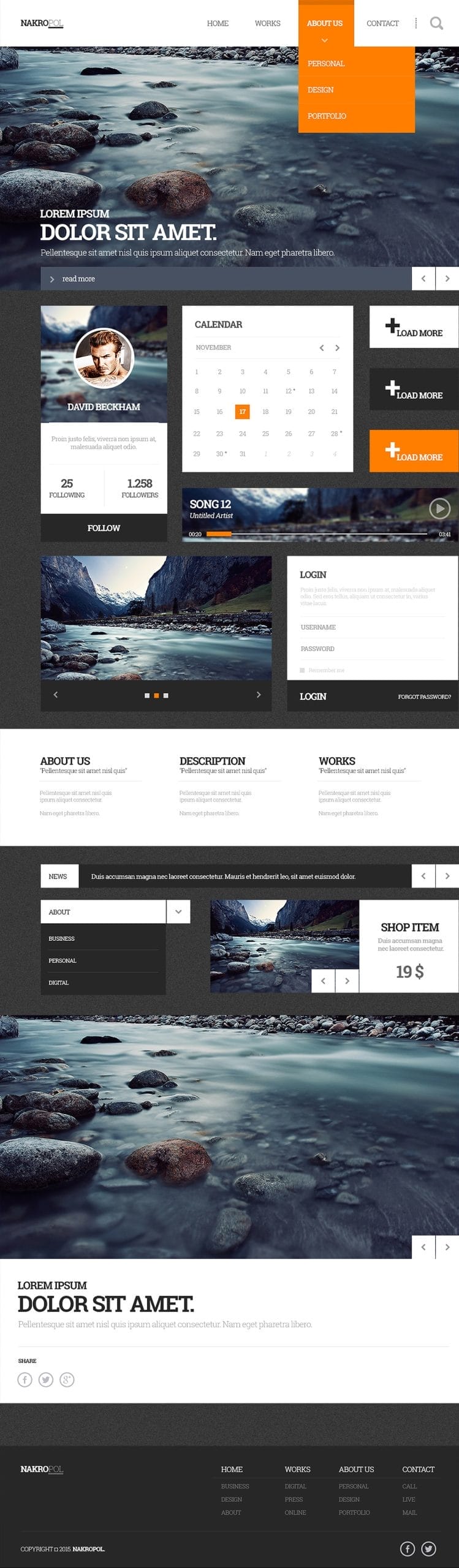 Nakropol - Free Web UI Kit PSD
