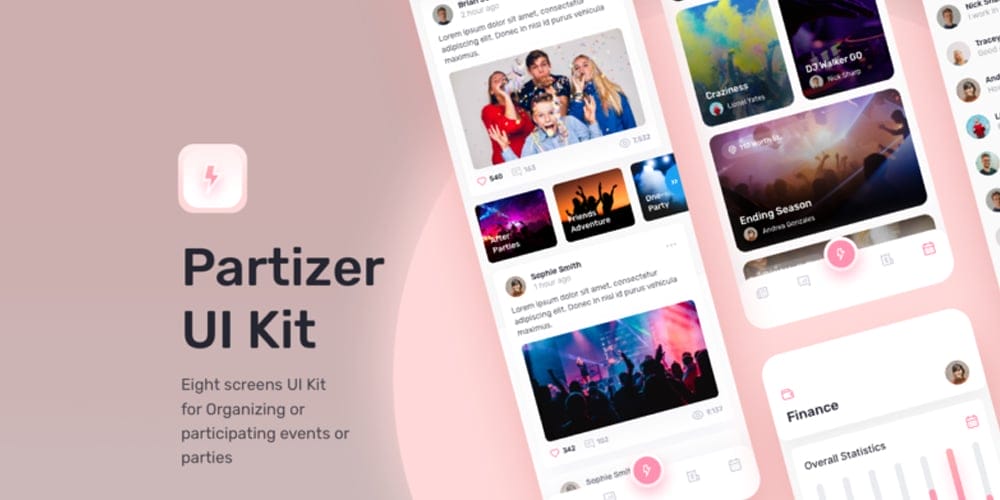 Partizer Mobile UI Kit