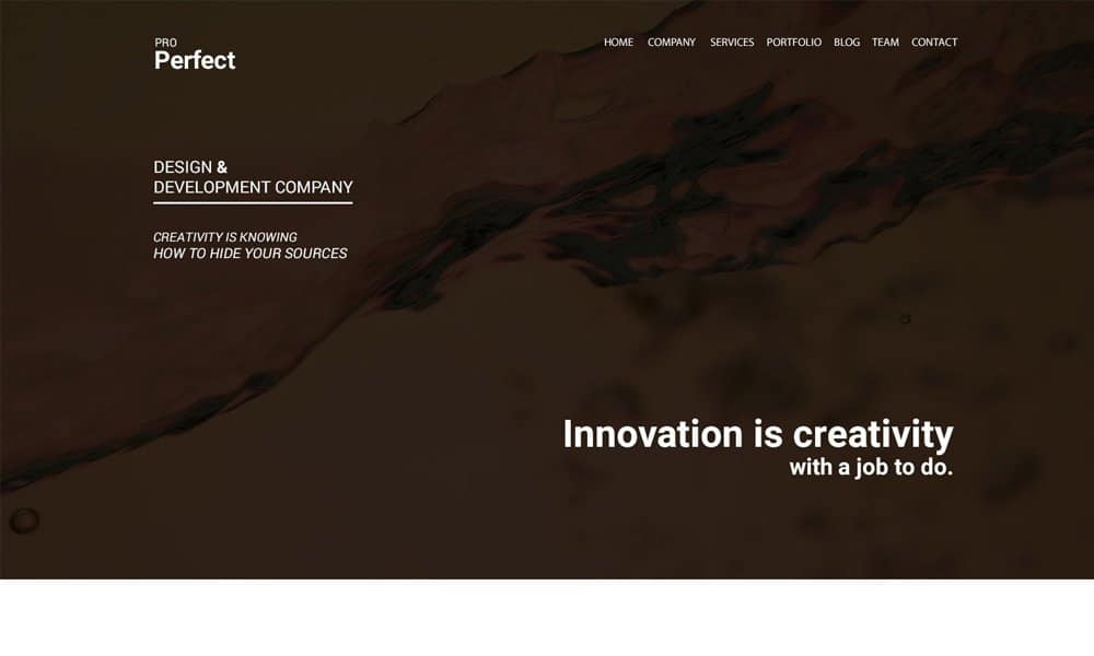 ProPerfect – Multipurpose One Page Template PSD