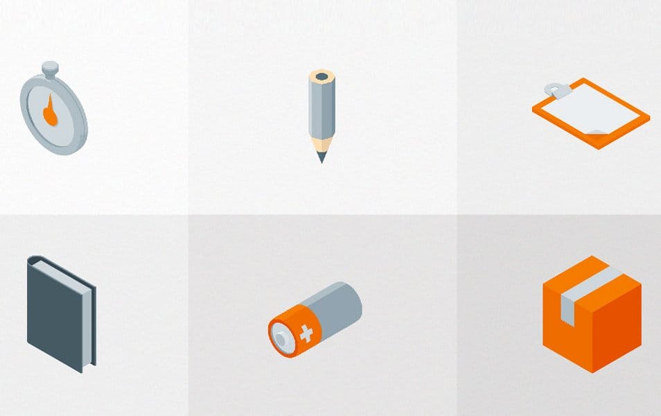 Set of Free Isometric Material Icons vol 2