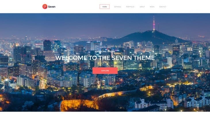 Seven - Single Page Creative Portofolio HTML Template