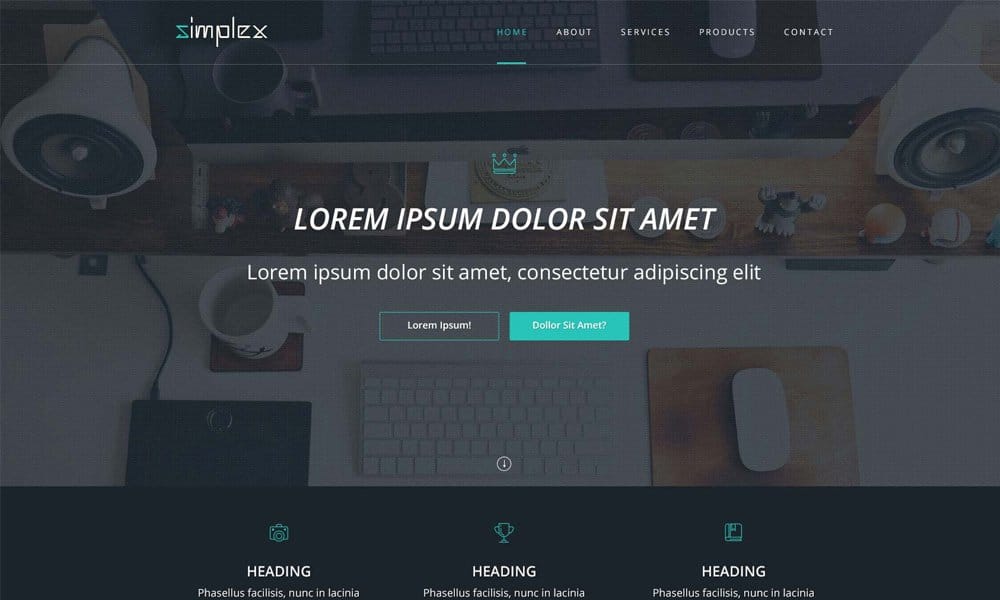 Simplex - Free Template PSD