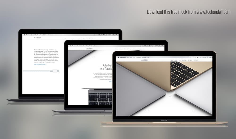 The New MacBook Mockup PSD