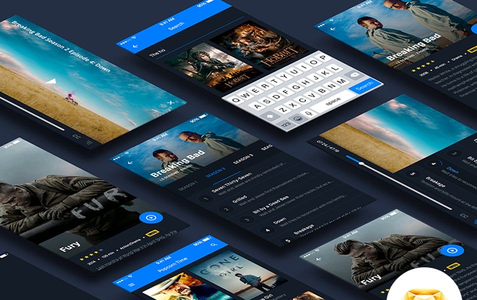 UI Kit Movie App Material Design