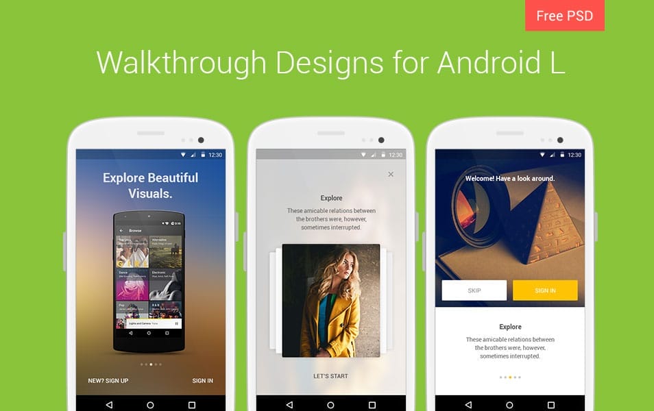 Walkthrough Design for Android L