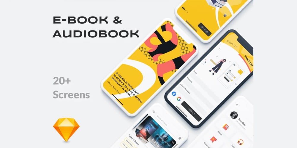 eBooks & Audio Books App UI Kit