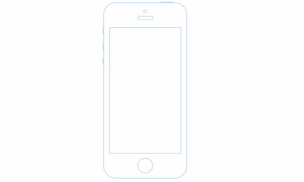 iPhone 5S Wireframe Sketch Mockup