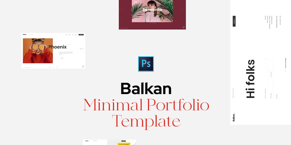 Balkan Minimal portfolio Template PSD