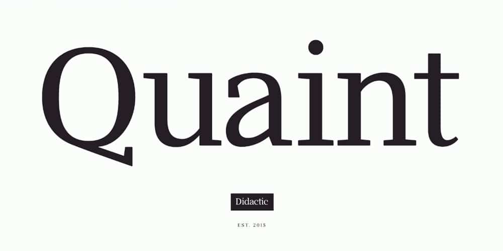 Didactic Free Serif Font