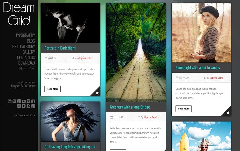 DreamGrid Responsive Blogger Template