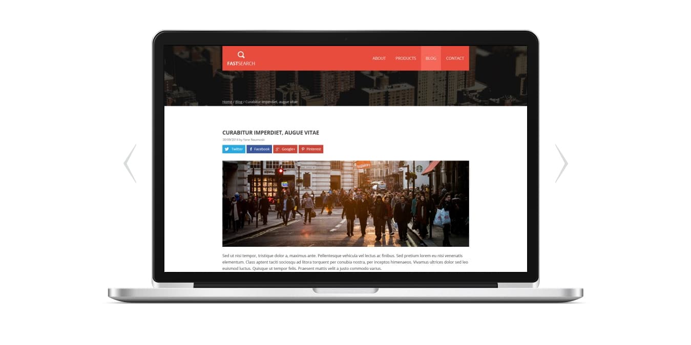 Fast Search Corporate Web Template PSD
