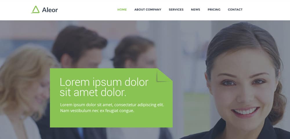 Free Corporate Web Template PSD