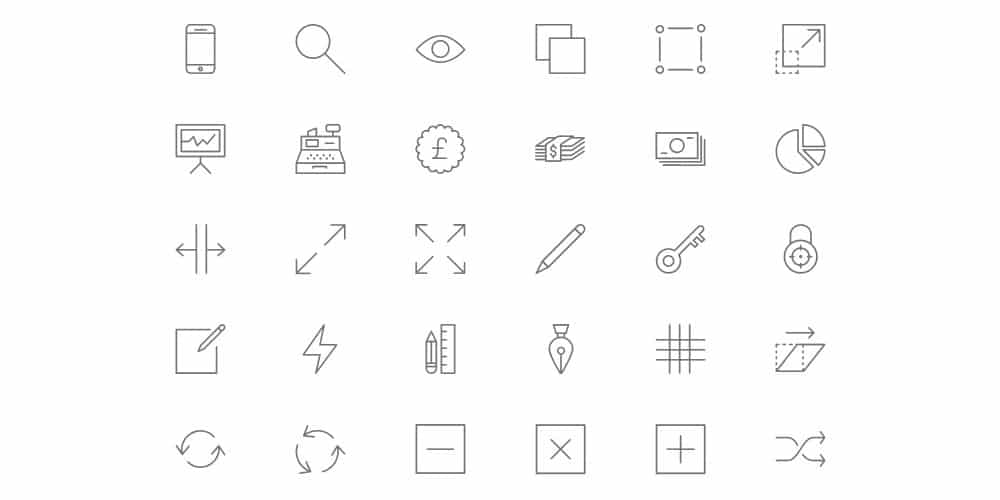 Free Line Icons PSD