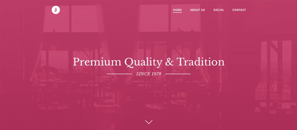 Free Simple Classy One Page Web Design PSD