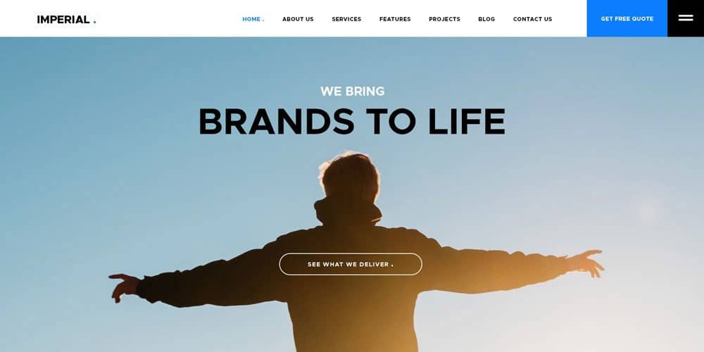 Imperial Free Website Templates PSD