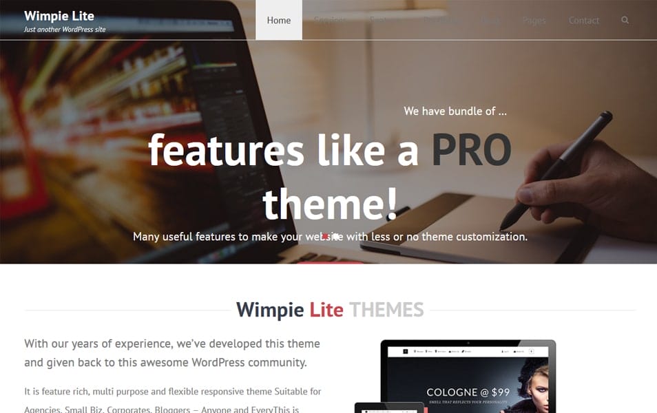 Wimpie Lite Responsive WordPress Theme