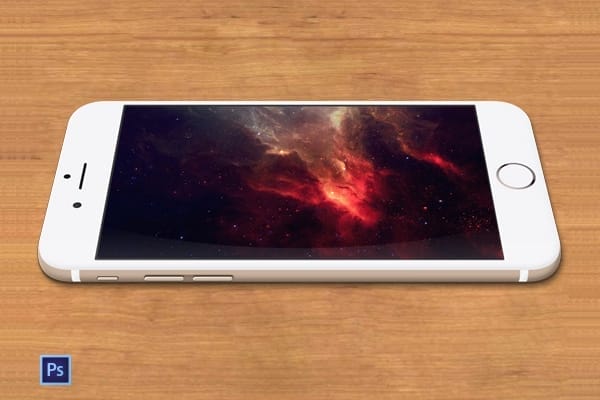 iPhone 6 Gold MockUp PSD