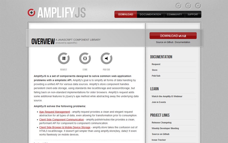 100+ JavaScript Frameworks for Web Developers 91 AmplifyJS