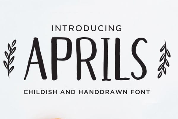 Aprils Handdrawn Font
