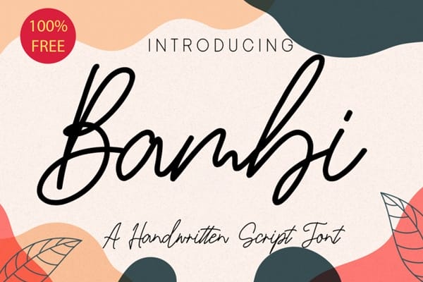 Bambi Handwritten Font