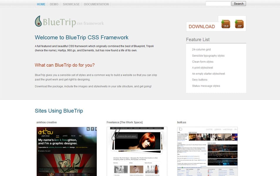 BlueTrip CSS Framework