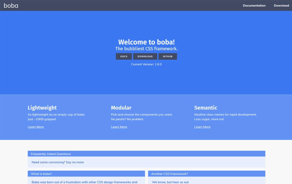 100+ Best CSS Frameworks for Responsive Design 21 Boba