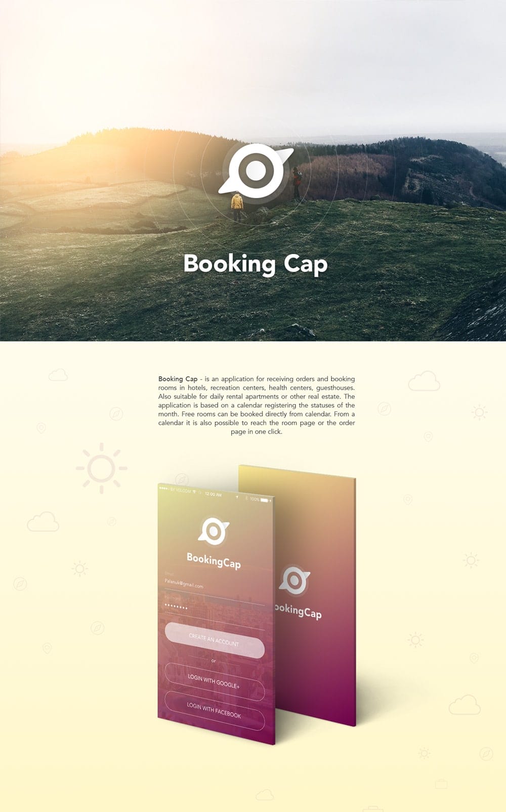 Booking Cap App UI Kit