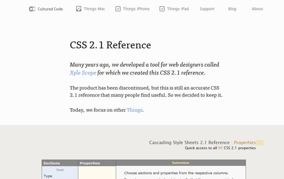 CSS 2.1 Reference
