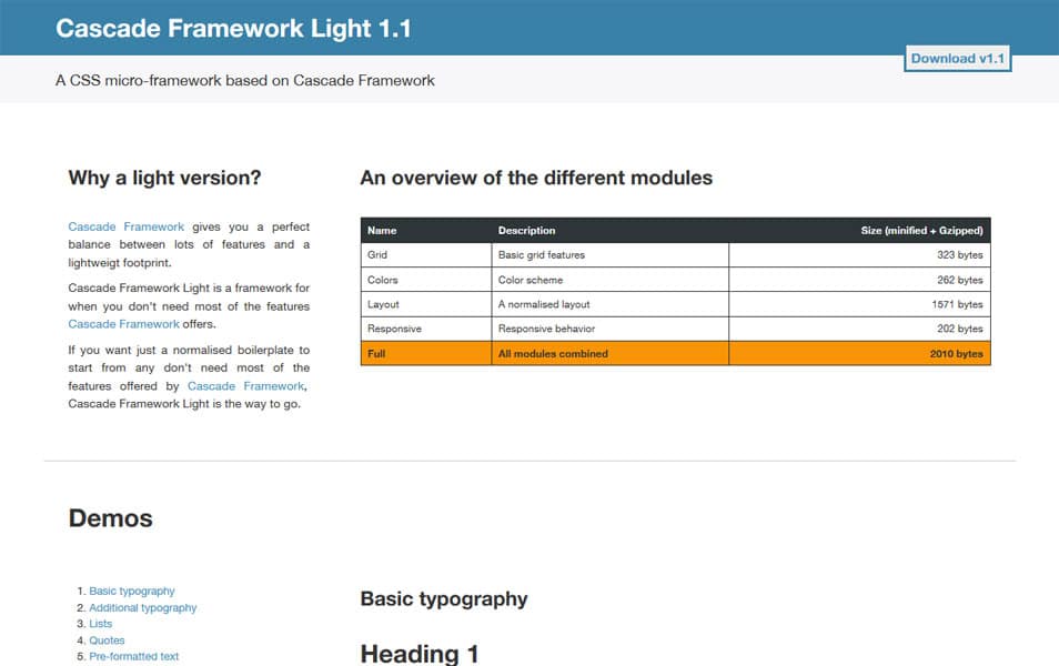 100+ Best CSS Frameworks for Responsive Design 144 Cascade Framework Light