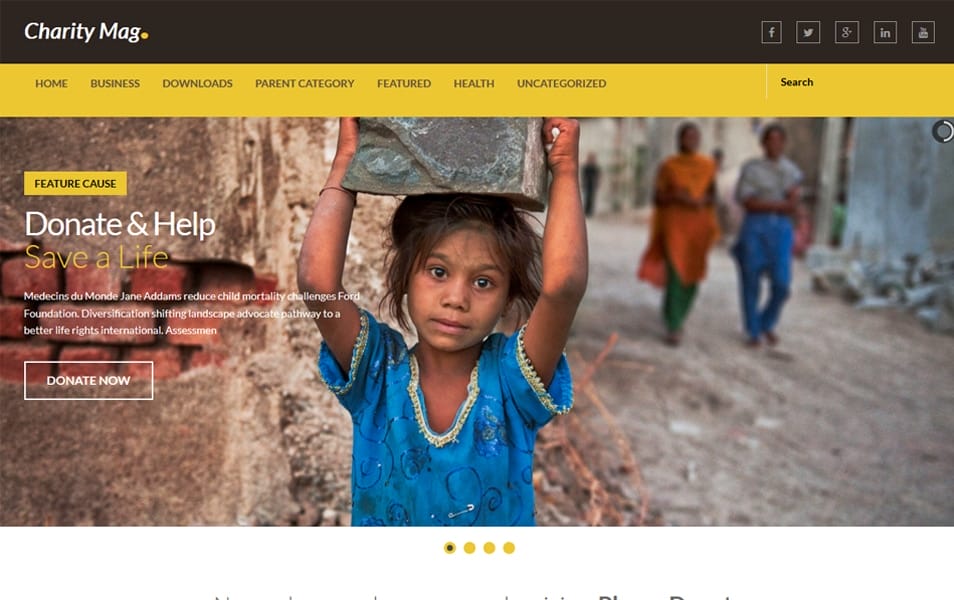 Charity Mag Responsive Blogger Template