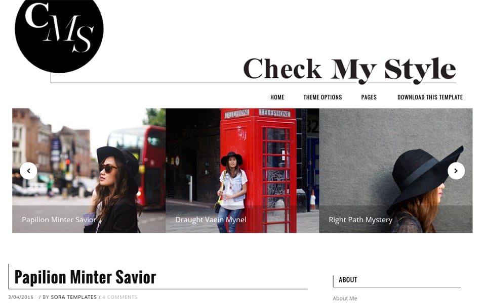 Check My Style Responsive Blogger Template
