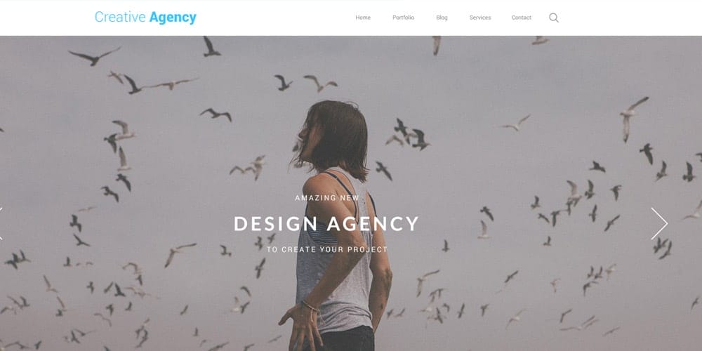 Creative Agency One Page Template PSD