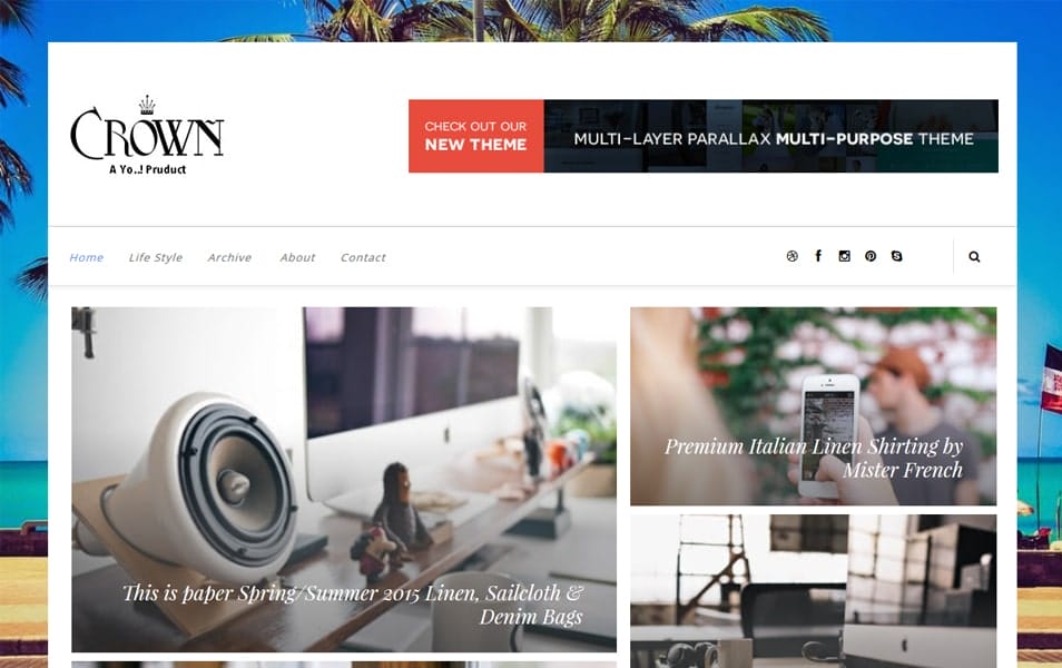 Crown Responsive Blogger Template