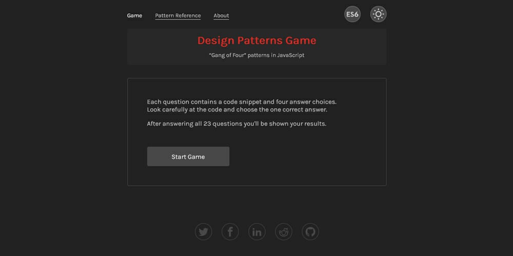 Design Patterns Game