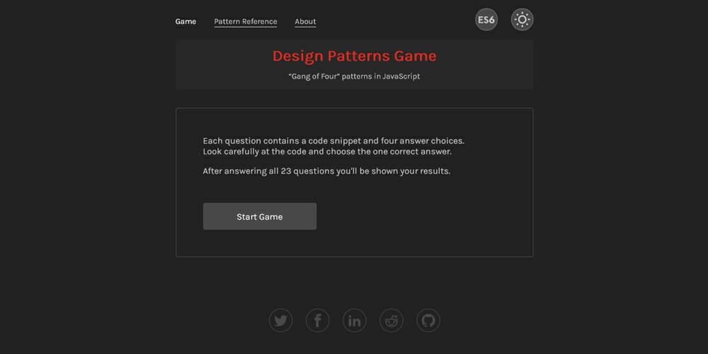 Best Places to Learn Web Development 117 Design Patterns Game