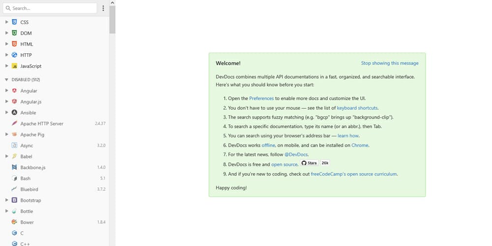 Best Places to Learn Web Development 36 Devdocs