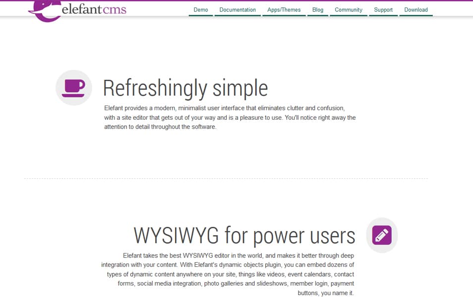 100+ Best PHP Frameworks for Web Developers 17 Elefant CMS