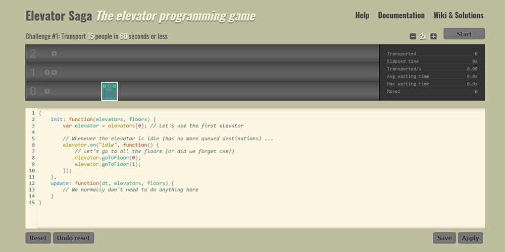 Best Places to Learn Web Development 126 Elevator Saga