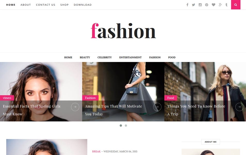 Fashion Clean & Responsive Blogger Template
